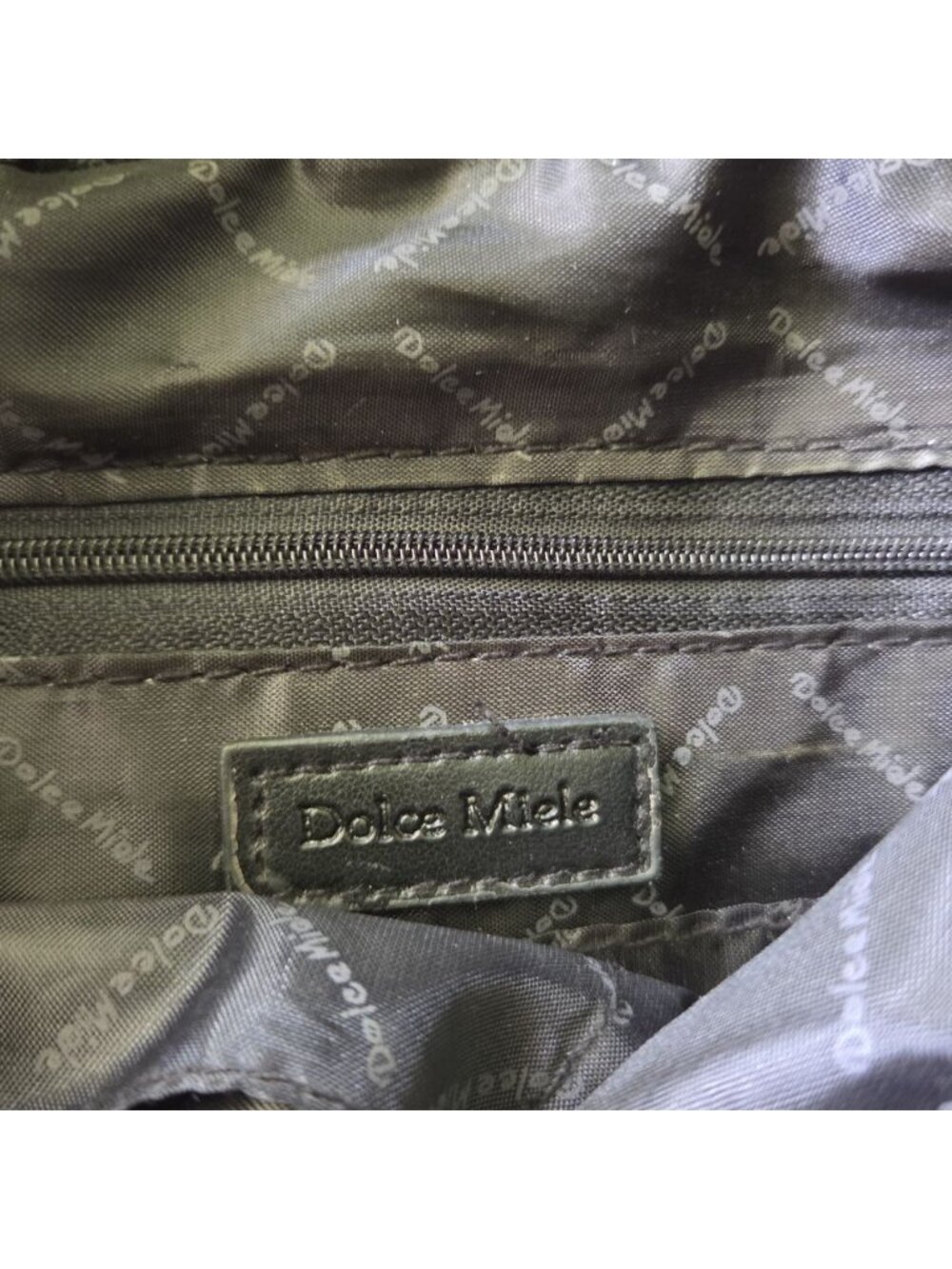 Dolce Miele Black Leather Crossbody Bag Organizer Multi Pocket Shoulder Purse - Picture 7 of 16